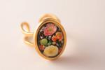 Anillo Garden | ANGARD | Anillos, Anillo ajustable, de acero inoxidable, de flores, negro, de oro