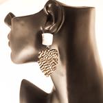 Pendientes Hoja Palmera y Plata