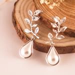 Pendientes Rama de Plata y Perlas