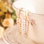 Pendientes Imperio | PNIMPE | Pendientes, Largos, de Boda, Novias, de Oro, Brillantes