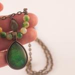 Collar Hoja de Cristal | COHOCR | Collares, de Hoja, Bohemio