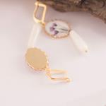 Pendientes Lirio | PNLIRI | Pendientes, para Novias, blancos, de flores, lilas, largos