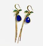 Pendientes Olaia | PNOLAI | Pendientes, Largos, Oro, Azules