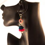 Pendientes Rodonita y Borla