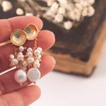 Pendientes Florencia | PNFLORE | Pendientes, para Novias, blancos, de perlas, de oro, de boda, largos