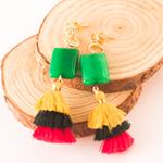 Pendientes Borla y Calcedonia