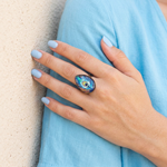 Anillo Pavo Real ajustable | ANPARE | anillos, anillo ajustable, de pavo real