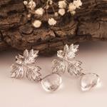 Pendientes Hoja de Abril Plata | PNHABP | Pendientes, de Novias, para Bodas, Plata, Hojas