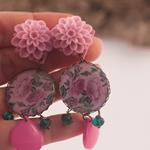 Pendientes Azucena | PNAZUC | Pendientes, Largos, rosas, de flores