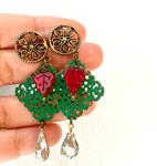 Pendientes Diciembre | PNDICI | Pendientes, de navidad, largos, verdes, rojos, antiguos