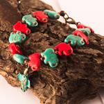 pulsera Piedras de Elefante Azul | PLPIELA | pulseras, de, elefante, elefantes, azul, azules, rojo, rojas, piedra
