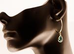 Pendientes Aros Esmeralda | PNARES | aro, aros, oro, plata de ley, verdes, cristal, cristales, pendientes, de