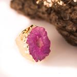 Anillo Rosa Cuarzo Ajustable | ANROCU | anillos, rosas, cuarzo, ajustable, ajustables, oro, de