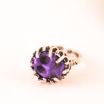 Anillo Ajustable Calavera Morado