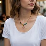 Collar Mandala | COMAND | Collares, de bronce, rojo, azul