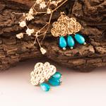 Pendientes Nube de Oro y Lágrimas azules