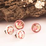 Set Pendientes Botón Rosas | SEPERO | Pendientes, de tuerca, de botón, de rosas, cortos