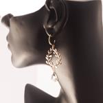Pendientes Cesar | PNCESA | Pendientes, de oro, de aro, de novias, para boda, largos, de hojas