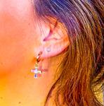 Pendientes de Aro y Cruz bañados en Oro