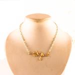 Collar de Pájaros sobre rama oro