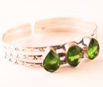 Brazalete Cristal Oliva | BRCROL | pulseras, de, verdes, cristal, plata, brazaletes