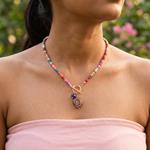 Collar colores y concha cristal checo | COCOCC