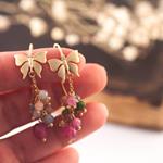 Pendientes Mariposa y Piedras | PNMAPI | Pendientes, Largos, de piedras, de mariposas, 