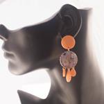 Pendientes Manuela | PNMANU | Pendientes, Largos, de flores, naranjas, flamencos