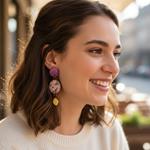 Pendientes Petirrojos | PNPETI | Pendientes, de Pajaros, Morados, Rosas, Largos