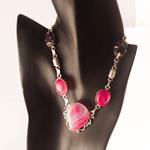 Collar Agatas Rosas | COAGRO | Collares, de plata, de Agatas, Rosas, de piedras