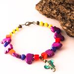 Pulsera Piedras de Elefante Morado | PLPIELM | pulseras, de, elefante, elefantes, morada, moradas, piedra