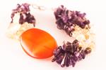 Pulsera Agata Boho | PLAGBO | pulseras, de, citrina, citrinos, amatista, amatistas, agata, ágatas, pulseras, moradas, morada, amarilla, amarillas, marron, marrones