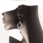 Pendientes Laurel Azul | PNLAAZ | Pendientes, de Plata, de Hojas, de novias, para boda