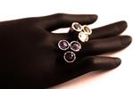 Anillo Geometric Morado | ANGEMO | anillos, de, ajustables, cristal, plata, morados, morado