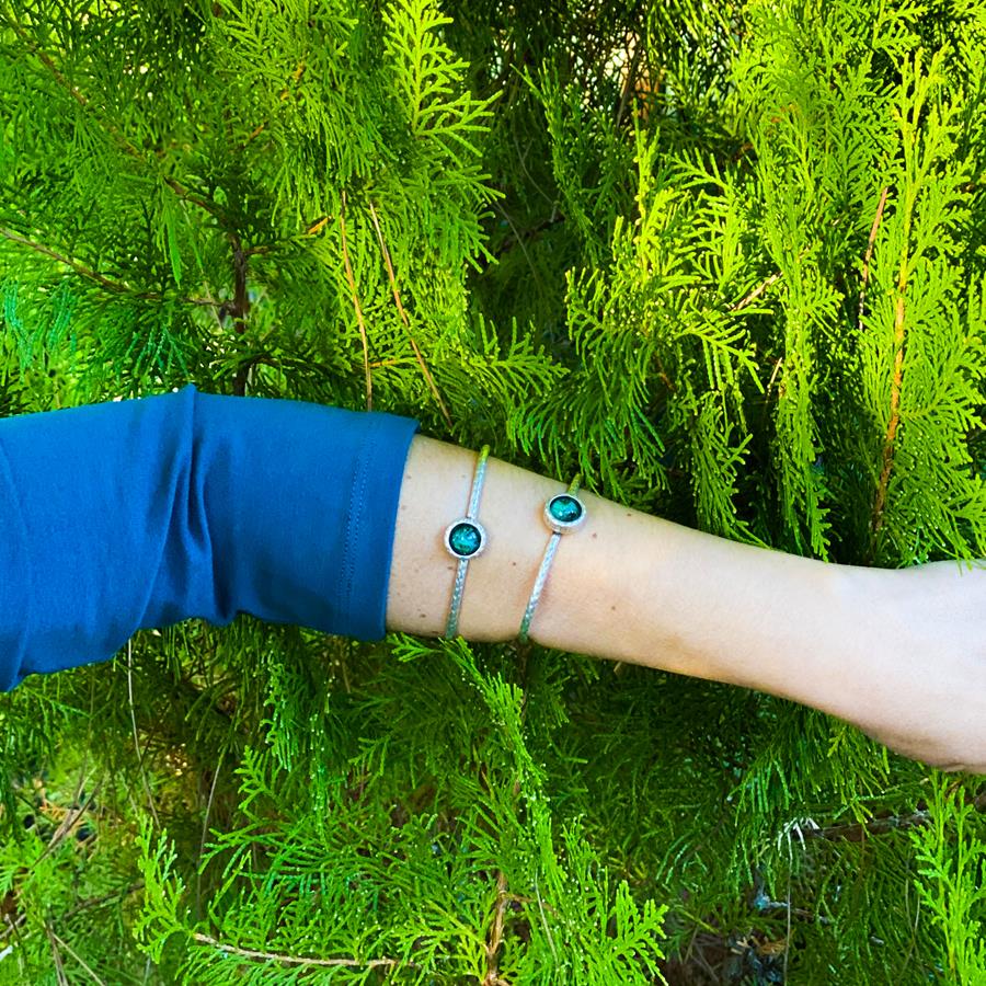 Pulsera Brazalete Verde Ajustable Esperanza