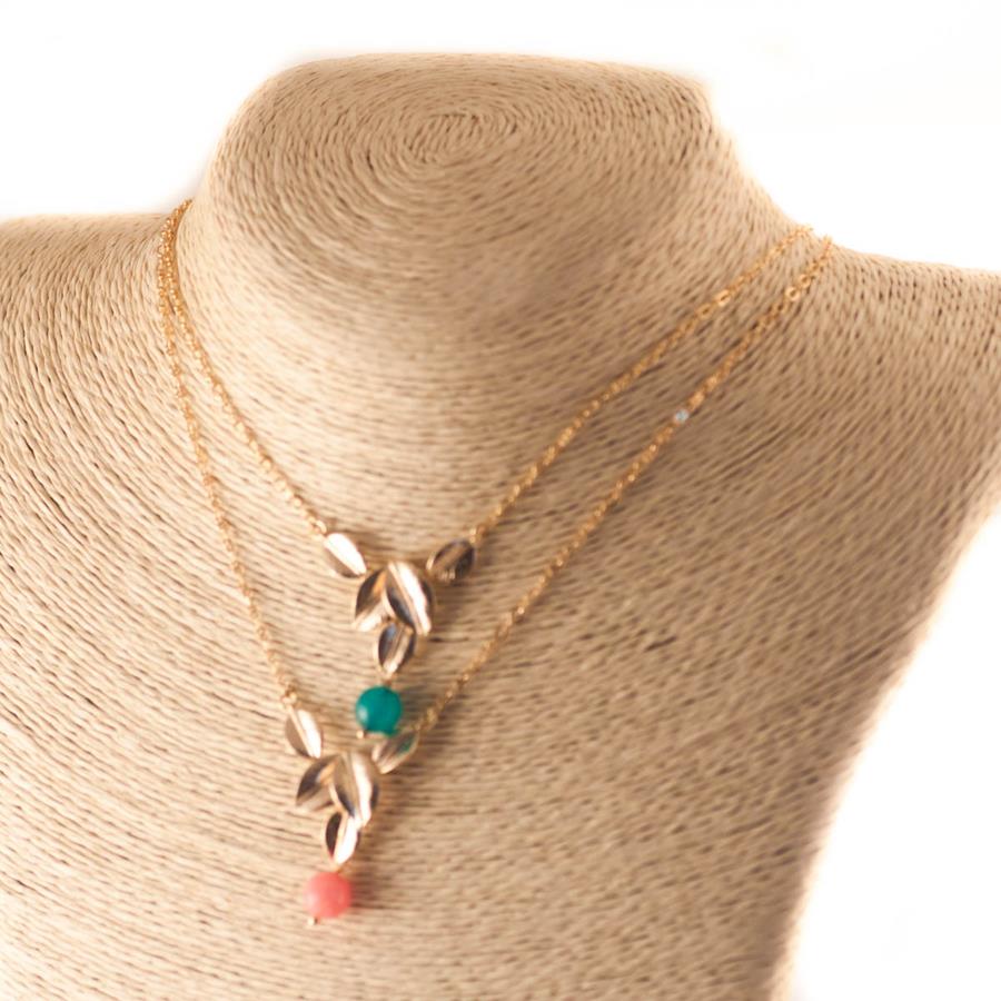 Collar Bañado en Oro y Calcedonias