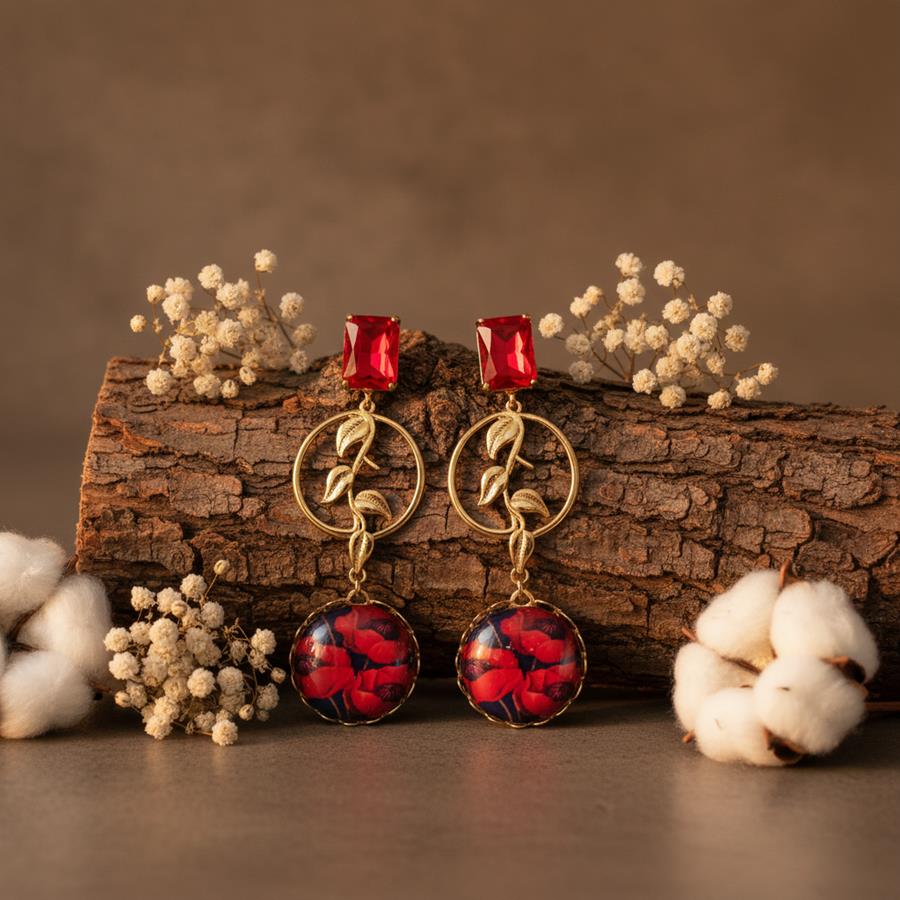 Pendientes Amour | PNAMOU | Pendientes Largos, Rojos, Azules, de Flores, de oro