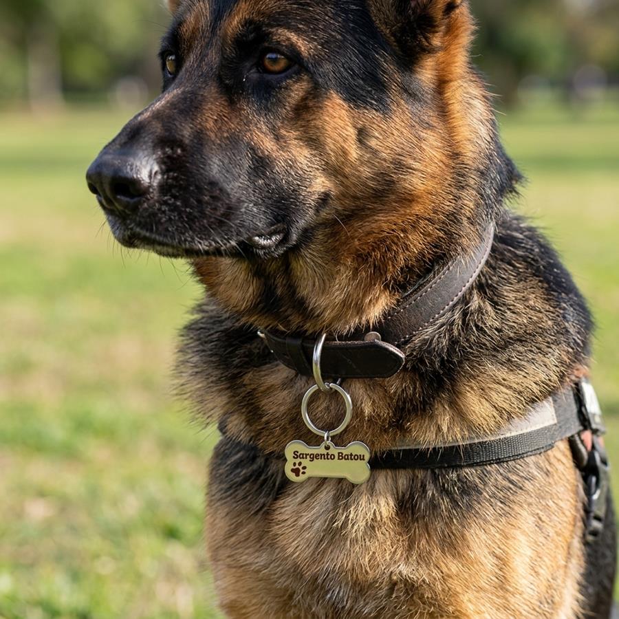 Chapa personalizada para perro hueso | CHAHUE