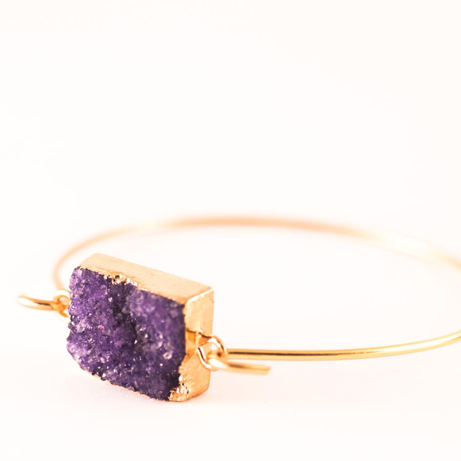 Pulsera Atenas Morada | PLATMO | pulseras, agata, morada, moradas, agatas, de