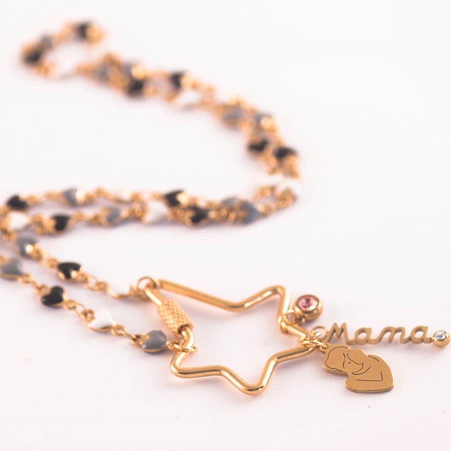 Collar Mamá | COMAMA | Collar, de acero, oro, madre, bebé, mamá