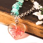 Pulsera Corazón Rosa | PLCORO | pulseras, de, aqua, verdes, corazon, corazones, plata, flores, flor