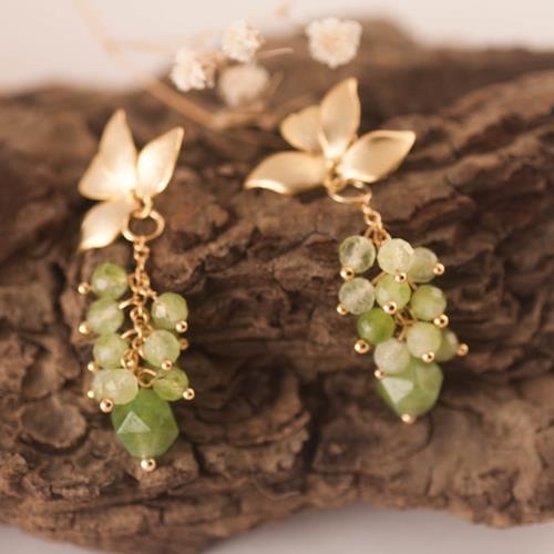 Pendientes Amelia | PNAMEL | Pendientes, Largos, Verdes, para bodas, 