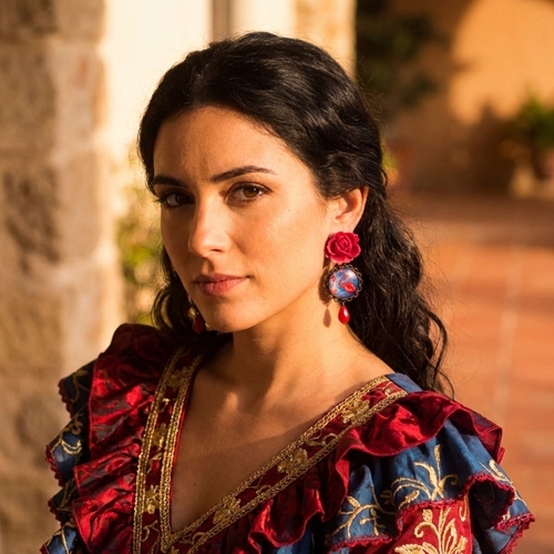 Pendientes Doñana | PNDOÑA | Pendientes, Rojos, de rosas, de flores, flamencos, azules, largos, andaluces