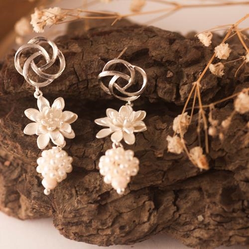 Pendientes Sueño | PNSUEÑ | Pendientes, Largos, de plata, para novias, para bodas, de plata