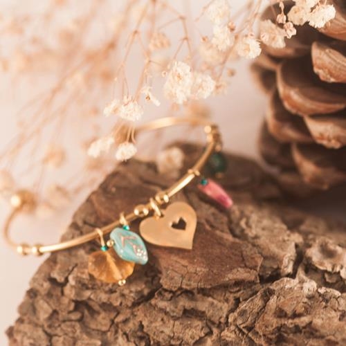 Pulsera Hojas cristal Checo | PUHOCR