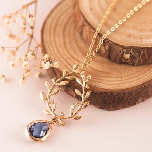 Collar Novia Laurel | COHOLA | collar, collares, de hojas, de laurel, de oro, de novias, para novias, de bodas