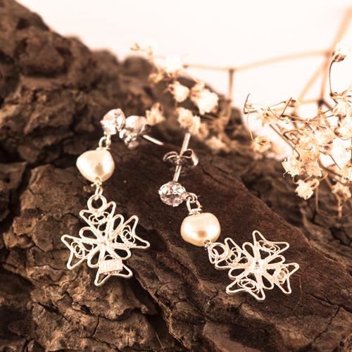 Pendientes Plata Cruz Maltesa | PNPLMA | Pendientes, de, plata de ley, cruz, perlas, para, cruces, bodas, novias, pendientes de cruz