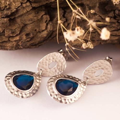 Pendientes Lágrima del Océano  | PNLAOC | Pendientes, de Plata, Azules