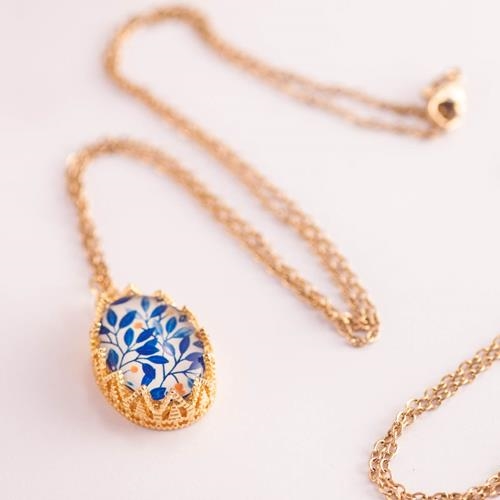 Collar Spring | 291 | Collares, de Oro, de Flores, Colgantes, de acero inoxidable