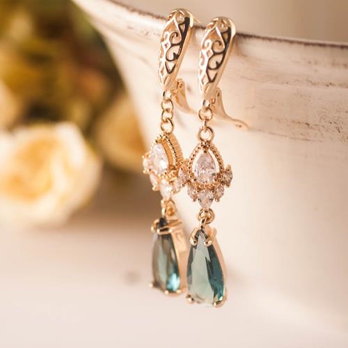 Pendientes Realeza | PNREAL | Pendientes, Largos, de Oro, Azules, Grises, Novias, 